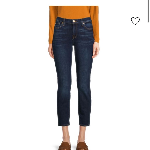 7 For All Mankind Skinny Cropped Jeans 27 - Picture 1 of 5